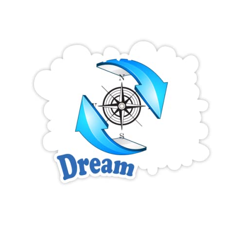 Compass Around North South Adesivi Citazione Sogno Decalcomanie in Vinile