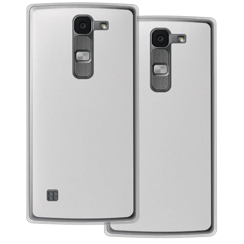 UOGNADGD 2-Pack TPU Case Compatible with LG Spirit 4G LTE Phone Cover - Shockproof Flexible Protective Accessories with Precise Cutouts (White+White)