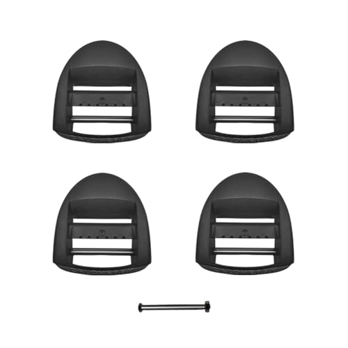 Deluxsa 4 Pcs 1 inch (25mm) Plastic Ladder Slider adjustable Lock Buckles,Tri-glide Slide Clips Lockable,Plastic Replacement for Belt backpack strap adjuster replacement (Black)