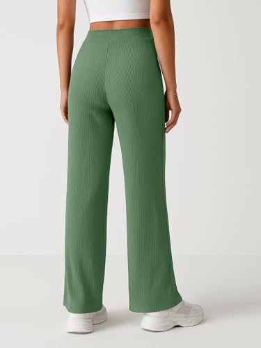 Image of Pinkmint Women's Poly Lycra Trouser, High Waist Flared Korean Trousers, Trendy Casual Wear for Daily & Travel Use (Available in Plus Size)