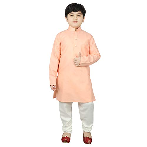 Image of SG YUVRAJ Raw Silk Kurta Set for Boys