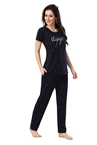 Image of DZZO Women's Cotton Printed Night Suit