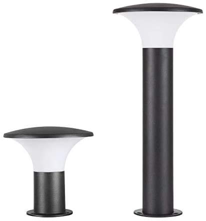 Lampe de jardin extérieur Moderne en Forme de Champignon IP65 étanche E27 Aluminium Pilier Paysage 60cm