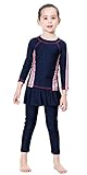 Muslim Swimwear for Kids Girls Modest Islamic Burkini Tankinis Swimming Costumes Full Cover Flower...
