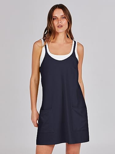Image of ANRABESS Women Athletic Dress Summer Tennis Workout Active Sports Mini Romper Dress Built in Shorts Travel Vacation Clothes