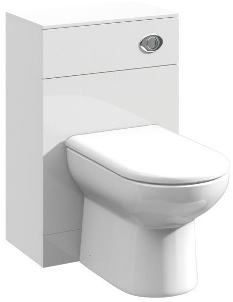 Balterley WC Unit, Floor Standing Back To Wall Water Closet Unit, Bathroom Square WC, BTW Water Closet for Bathroom and Cloakroom, No Concealed Cistern & Toilet Pan - 600 x 300 x 766 mm (White)
