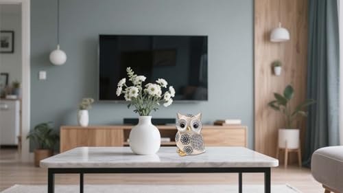 Oinas Cute White Owl Statue & Figurines for Home Decor - Adorable Gifts for Owl Lovers