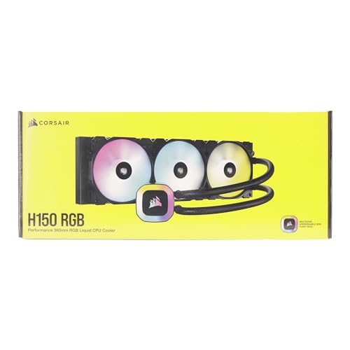 Water Cooler Corsair H150 RGB 360mm Radiator, Preto - CW-9060054-WW