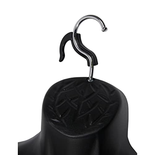 Male Molded Black Shatterproof Hollowback Torso Form - Fits Men's Sizes S-L - Hanging Fashion Form Hanging Mannequin To Display Top And Bottom Merchandise #TOP2