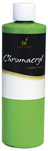 Chromacryl Premium Students Acrylic Paint, 1 pt Bottle, Green Light image 2