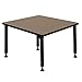 Romig Trek 30 in. Square Height Adjustable Classroom Activity Table- Noble Oak Top & Grey Base