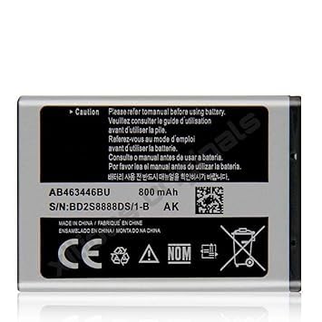 Image of AB463446BN Battery for Samsung Guru X200 GT-E1200Y C512 X208 1258 1250 S3030 E3100 S5150 X210 X160 S208 F519 Battery with 6 Month Warranty**** (O157)