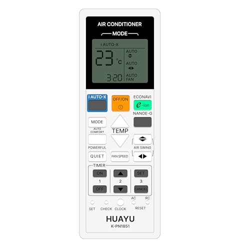 ZIEVA Compatible with AC Remote for 1 1.5 2 ton Split/Window Air ...