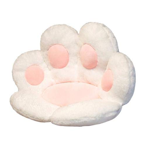 Cat Paw Cushion, Cat Claw Seat Cushion Lazy Sofamat Office Chair Cushion, Warm Skin-Friendly Floor Mat Specially Designed for Home (White)