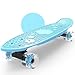 EKRPN Planche à Roulette Fish Skateboard Flash Roues Mini Cruiser Scooter Penny Penny Board Pastel Longboard Garçons Filles Banana Skate Forte durabilité ( Color : Blue Flash Wheels )