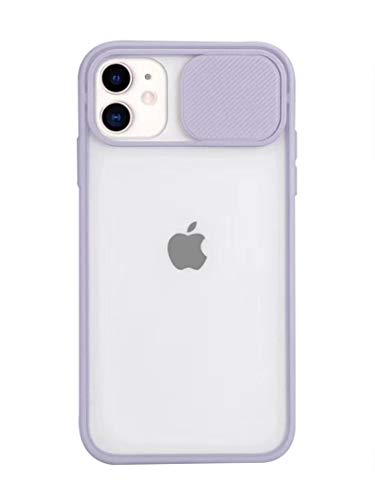 Emlivi Coque iPhone 12 Mini, Protection Antichoc, élègant Dos givré[Couvre-Objectif Coulissant]. Étui Mince en Silicone avec Pare-Chocs pour téléphone iPhone 12 Mini - Violet Cover