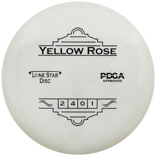 Mint Discs Lone Star Glow Alpha Yellow Rose Putter Golf Disc, 170-176g