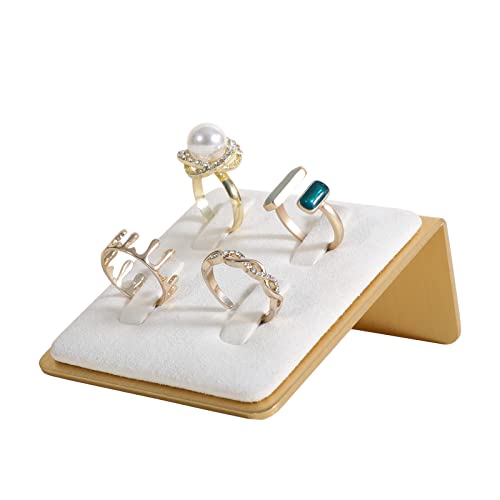 Reviews de Venta de Anillos del mes. 46 GemeShou Expositor de anillos blanco para la venta, Porta-anillos pequeños de terciopelo para joyas, Organizador de almacenamiento de anillos para ventas...