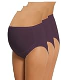 NBB Lingerie Women's Plus Size Maternity Panties High Cut Cotton Over Bump Underwear Brief - Sizes Small to XXX-Large