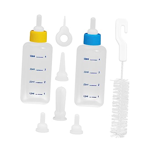 Toddmomy 4sets Pet Feeding Bottles for Newborn Cats and Dogs Nursing Supplies Lightweight and Portable Easy Feeding for Puppies and Kittens