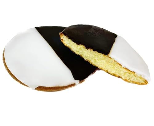 Best Cookies 5' Black and White Cookies New York Style – 6 Gourmet Vanilla Cookies Individually Wrapped, Kosher Certified, Fresh Bakery Snack for Christmas, Birthdays & Special Occasions