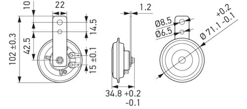 HELLA Motorrad Hupe 12V - ESSENTIAL HORN S70-12V - 108dB(A) – Ansicht 6