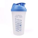 Phoenix Fitness Protein-Shaker-Flasche – 500 ml auslaufsichere Flasche mit Schraubverschluss und Netzgitter – spülmaschinenfest, BPA-frei, Sport- und Fitness-Flasche – Blau