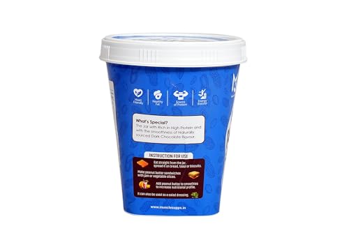 Image of Musclesupps Peanut Butter 1 Kg Dark Chocolate And Get Extra 1Kg Peanut Butter | High Protein Crunchy Peanut Spread With Real Chunks | Zero Trans Fat & Cholesterol | Rich In Healthy Fats & Fiber