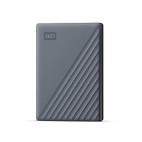 WD 2TB My Passport Works with USB-C, portable external hard drive, USB 3.2 Gen 1, software for device management, backup, password protection, Works with PC, Mac, Chromebook, Gaming Consoles, Grey
