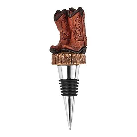 Foster & Rye Cowboy Boot Bottle Stopper and Wine Pourer, Wine Stoppers for Wine Bottles, Wine Bottle Stoppers for Glass Bottles, Wine Toppers Set of 1 Cover