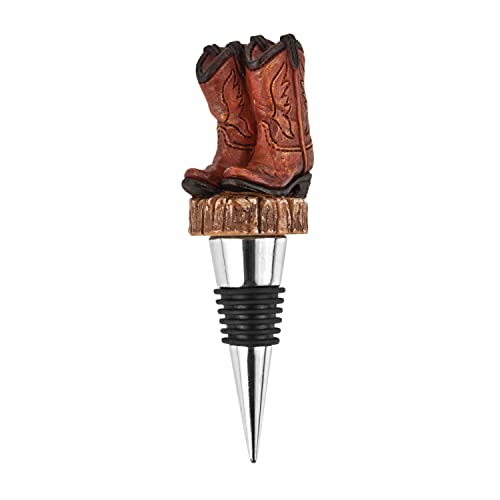 Foster & Rye Cowboy Boot Bottle Stopper, Rustic Western Bottle Topper for Whiskey, Bourbon, and Wine, Great for Holidays, Weddings, and Housewarmings, Perfect Gifts for Men & Women, Set of 1