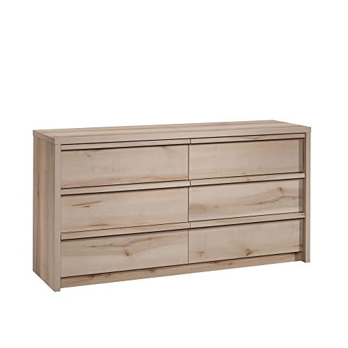 Image of Sauder Harvey Park 6 Drawer Dresser for Bedroom Wooden Dressers & Chest of Drawers, in Pacific Maple