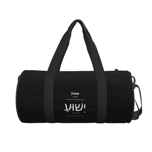 Jesus Yeshua Hebrew Convertible Garment Bag with Shoulder Strap, Carry on Garment Duffel Bag for Men Women - Rolling Foldable for Travel Luggage Bags (Black)2