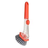 Cepillo Lavavajillas con Dispensador de Jabón,Limpiador Ergonómico Fregador con Mango,Cepillos Para Fregadero Limpieza Platos - para Ollas Estufas Sartenes Cocina Hogar Dormitorio Electrodomésticos La