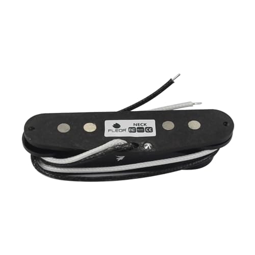 FLEOR Alnico 5 HSS Set Staggered Single-Coil+Humbucker Pickup fit ST Electric Guitar,Guitar Part Neck+Middle+Bridge Pickup(14-15K)Black - Image 4