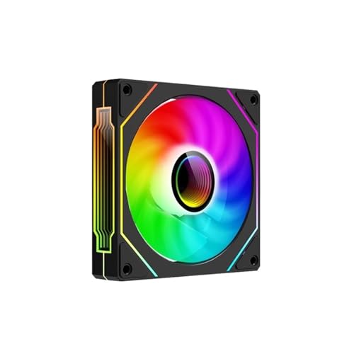 Ventilador de caja de computadora UF-1 de 12 cm ARGB PWM reversible silencioso color negro