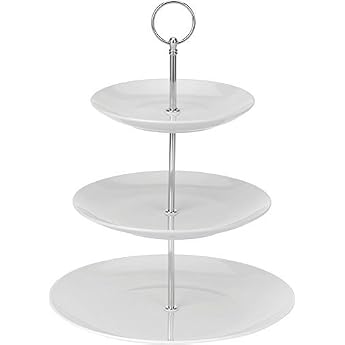 Porcelain Cake Stand 3-Tier 27 x 26 cm Serving Plate