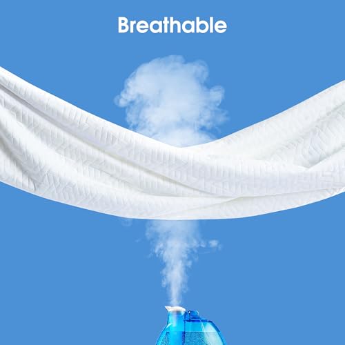 Hanherry 100% Waterproof Mattress Protector Twin Size, Mattress Cover 3D Air Fabric Cooling Mattress Pad Cover Smooth Soft Breathable Noiseless, 8''-21'' Deep Pocket