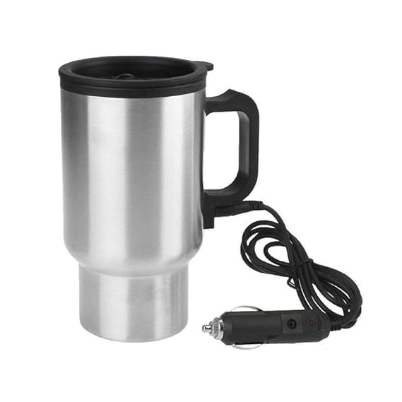 TRAMS 12V Car Kettle - Stainless Steel Travel Coffee Mug, Heated Thermos, Car Water Heater, Tea & Coffee Maker, Travel Kettle for Hot Water PACK OF 1-picture-19
