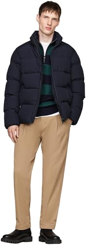 Tommy Hilfiger Herren Pufferjacke Down Puffer Jacket mit Taschen, Blau (Desert Sky), 3XL – Ansicht 4