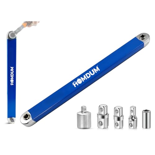 Image of Homdum Impact Extension Wrench Offset Design with Ratchet Mechanism for Automotive & DIY Use| Multi-Angle Offset Extension Wrench Durable Steel Ratcheting Tool for Home & Garage