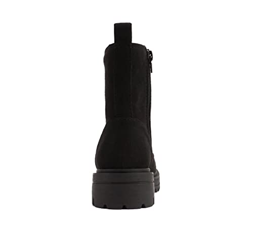 Image of Soda FIRM - Lug Sole Combat Ankle Bootie Lace up w /Side Zipper