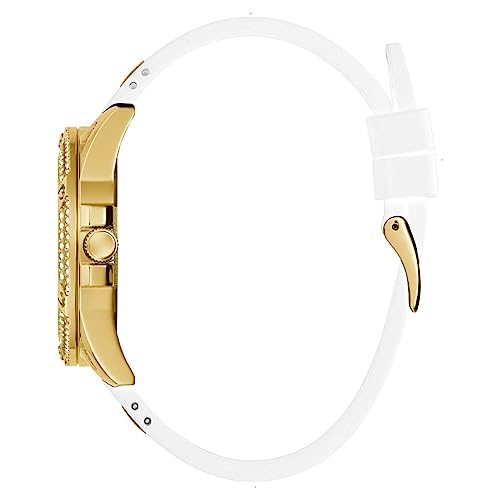 Guess Queen Montre Femme Multifonction Acier Doré Silicone Gw0536l2 - vue 4