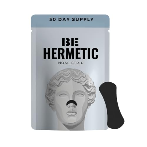 Be Hermetic - Tira Nasal de Alta Resistencia - 30 Tiras - Be Hermetic Strip - Mejora la Respiración Nocturna, Aumenta el Flujo de Aire y Favorece un Descanso Profundo sin Congestión