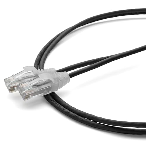 Câble de raccordement Cat 6 noir U/UTP de 0.9m pour switch réseau