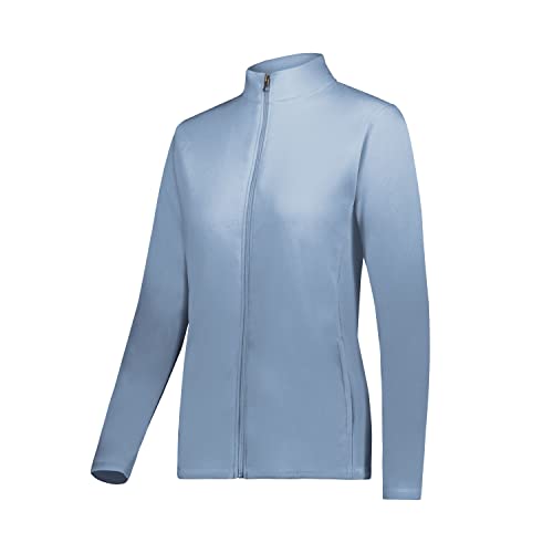 Augusta Sportswear Women's Ladies Micro-Lite Fleece Full-Zip Jacket, Storm, Medium