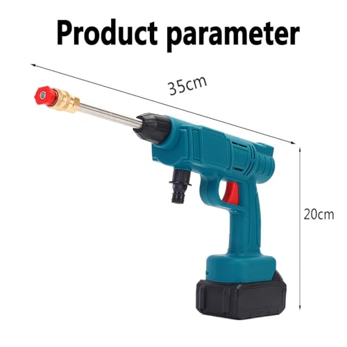 Draadloze hogedrukreiniger voor Makita accu 18 V, met 2 sproeiers, mobiele hogedrukreiniger met 5 m slangoplader, draagbare hogedrukreiniger voor auto, terras, ramen, gazon, zwembad - Afbeelding 6