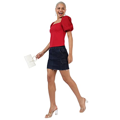 Image of Campus Sutra Women's Cotton Regular Fit Tops