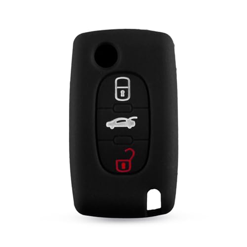Etui clés silicone 3 boutons Citroen C1 C2 C3 C4 C5 C6 C8 coque protection