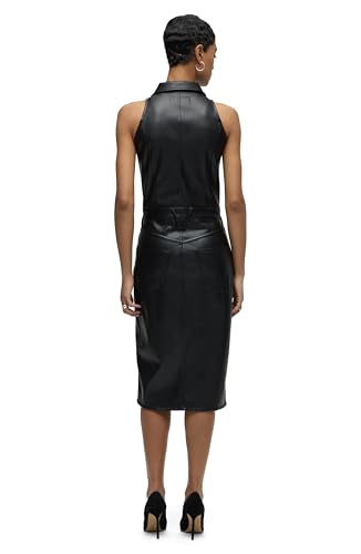 Image of Hudson Women's Sleeveless Collared Halter Utility Dress with Pockets
